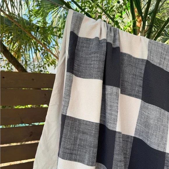 Pottery Barn Buffalo Check Duvet Cover King/Cal King Black Ivory 100% Cotton - Picture 9 of 12